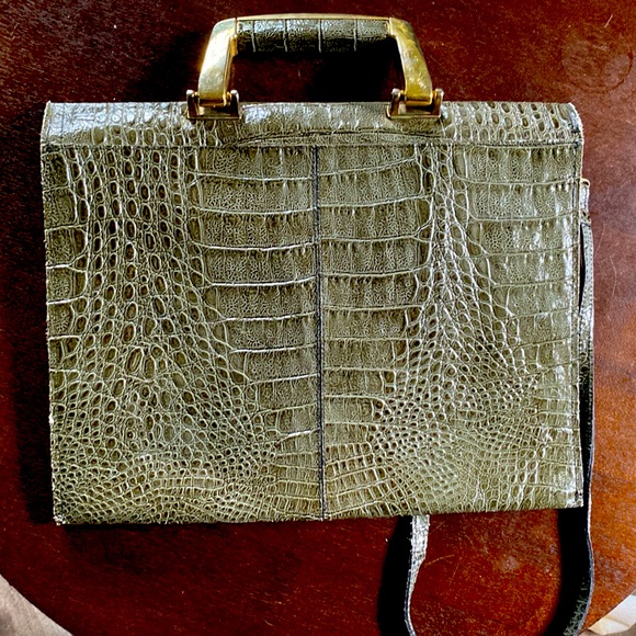 Habdbag pour femme Fait en Italie Cuire Véritable!!Handbad crocro style 8.5/10 - Picture 3 of 4